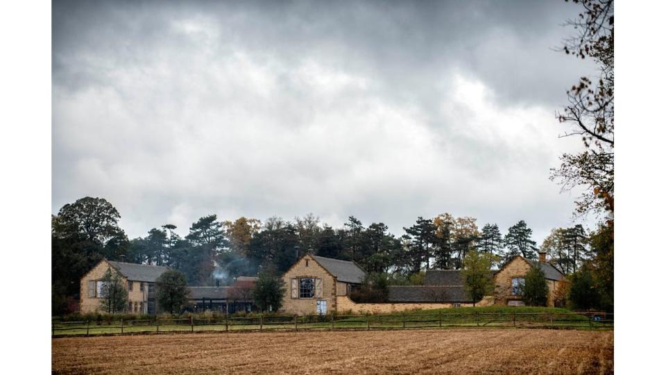 David and Victoria Beckham's country estate featuring big brick houses