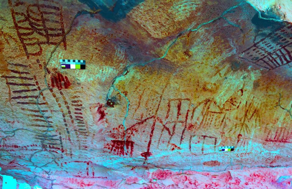 An enhanced view of the rock art