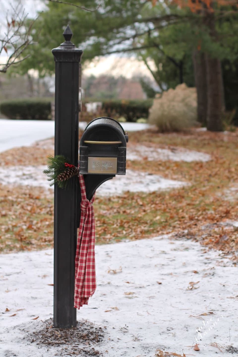 <p>A little hint of Christmas can go a long way when decorating your mailbox—and you probably have everything you need for this project.</p><p><strong>Get the tutorial at <a href="https://julieblanner.com/christmas-mailbox/" rel="nofollow noopener" target="_blank" data-ylk="slk:Julie Blanner;elm:context_link;itc:0;sec:content-canvas" class="link ">Julie Blanner</a>.</strong></p><p><a class="link " href="https://www.amazon.com/Floral-Accessory-Perfect-Bouquet-Wrapping/dp/B086WZ81FR/ref=asc_df_B086WZ81FR/?tag=syn-yahoo-20&ascsubtag=%5Bartid%7C10050.g.33605249%5Bsrc%7Cyahoo-us" rel="nofollow noopener" target="_blank" data-ylk="slk:SHOP FLORAL WIRE;elm:context_link;itc:0;sec:content-canvas">SHOP FLORAL WIRE</a><br></p>