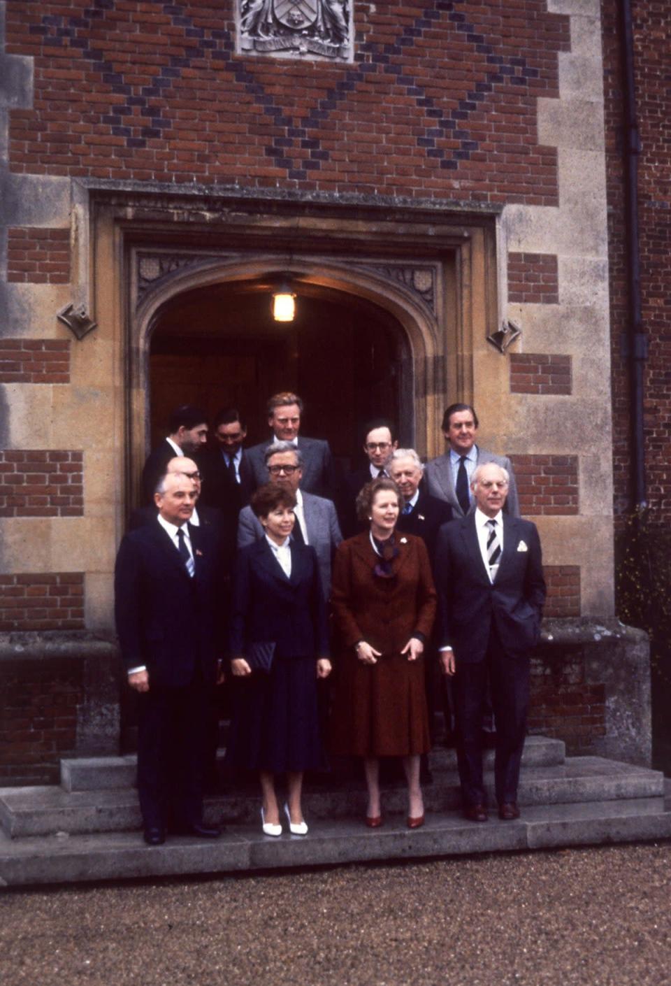 Mikhail Gorbachev and his wife met Margaret Thatcher and her husband Denis at Chequers (PA) (PA Archive)