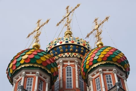 Colourful cathedral domes in Nizhny Novgorod - Credit: GETTY
