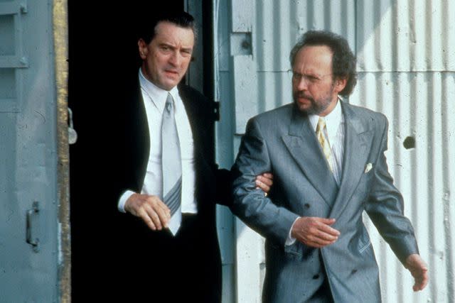 <p>Moviestore/Shutterstock </p> Robert De Niro (left) and Billy Crystal in 'Analyze This'