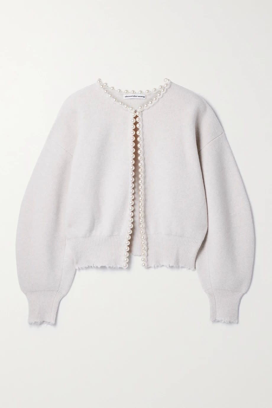 Alexander Wang Faux Pearl-Embellished Cardigan