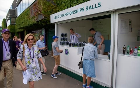 Wimbledon has been selling used balls for years... but in 2019 has gone green  - Credit: Paul Grover&nbsp;