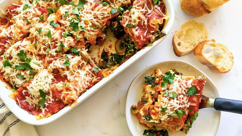 Kale Lasagna with ricotta