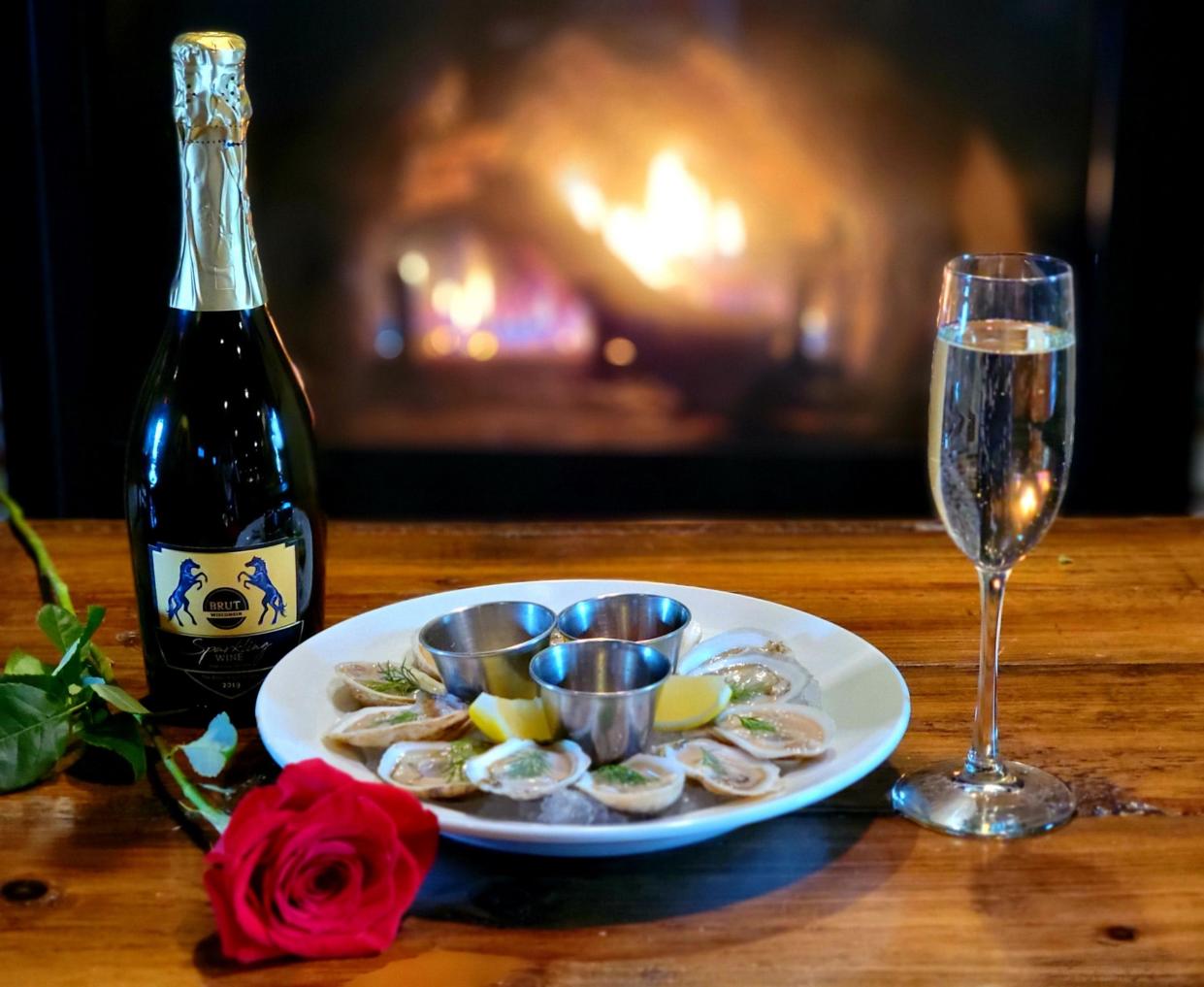 The Blind Horse 2019 Sparkling Brut, an exclusive sparkling wine that was just listed in Forbes as one of the best wines to pair with oysters, especially on Valentine's Day.