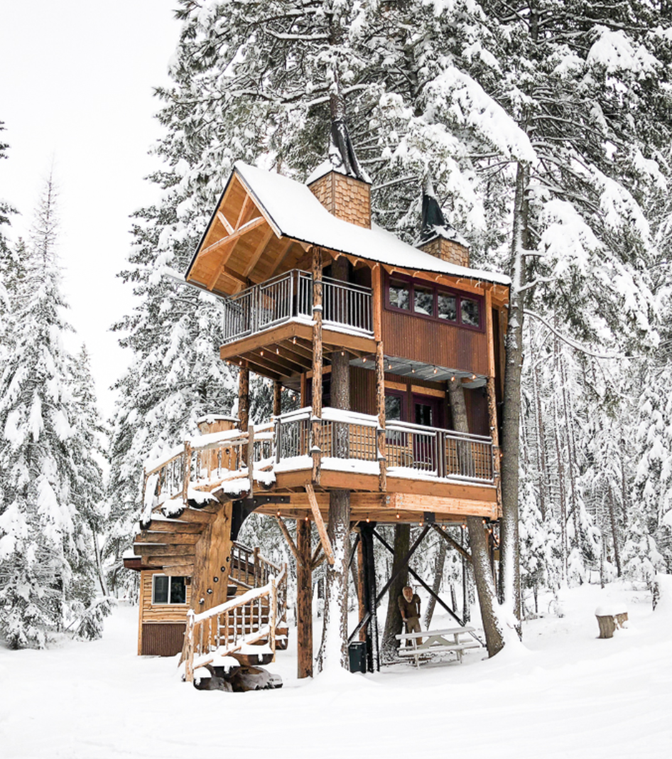 1) Montana Treehouse Retreat in Columbia Falls, MT