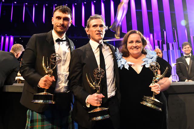 <p>VALERIE MACON/AFP via Getty</p> Richard Gadd, Billy Crudup and Jessica Gunning