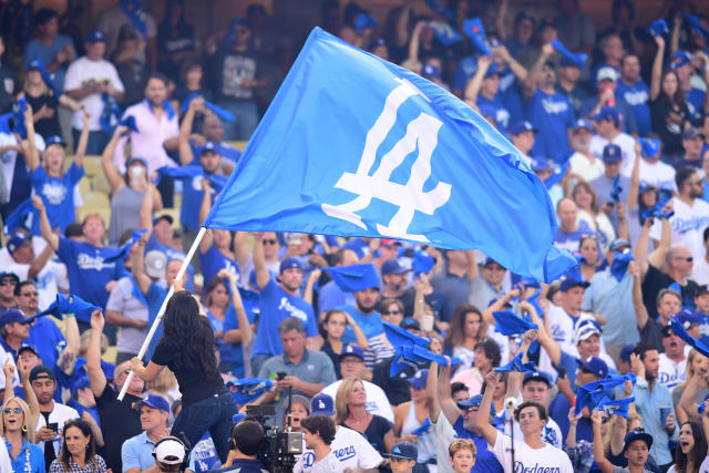 Los Angeles Angels of Anaheim fans cheer before the Angels home