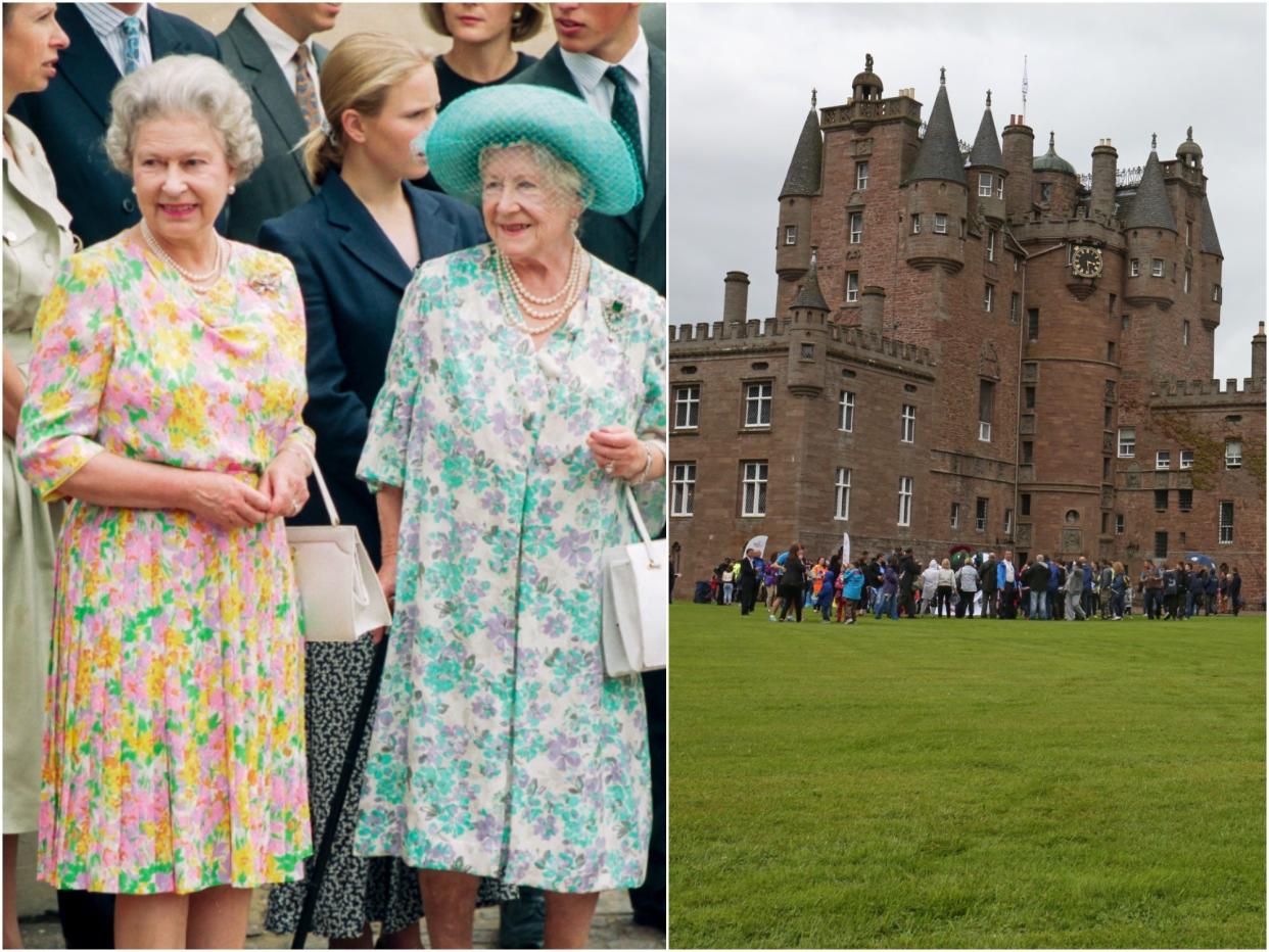 queen elizabeth, queen mother glamis castle