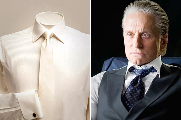 Gordon Gekko's white silk and cotton shirt sells for $450.