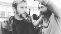 <p>“Tryin to find the look for <em>Bad Times at the El Royale</em> written and directed by Drew Goddard,” the actor captioned a video of himself getting his beard trimmed. “I shot one of my first films with Drew a few years back called <em>Cabin in the Woods</em>. He’s one of my favorite people and one of the most talented in the game, this script blew my mind and the films gonna do the same.” (Photo: <a rel="nofollow noopener" href="https://www.instagram.com/p/BgQBJlRFX6C/?taken-by=chrishemsworth" target="_blank" data-ylk="slk:Chris Hemsworth via Instagram;elm:context_link;itc:0;sec:content-canvas" class="link ">Chris Hemsworth via Instagram</a>) </p>