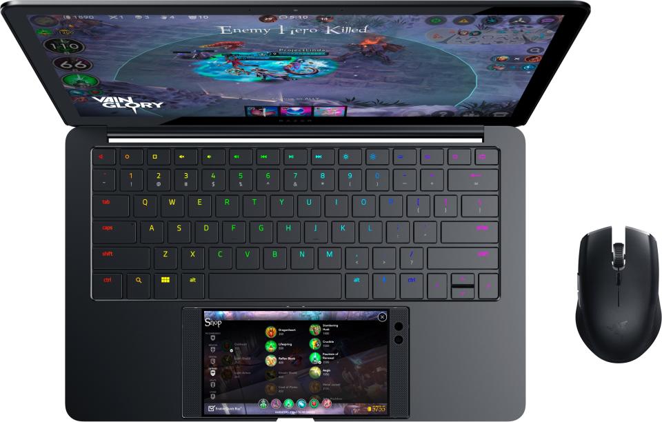 Razer says the Razer Phone’s touchscreen can act as a secondary display for Project Linda.