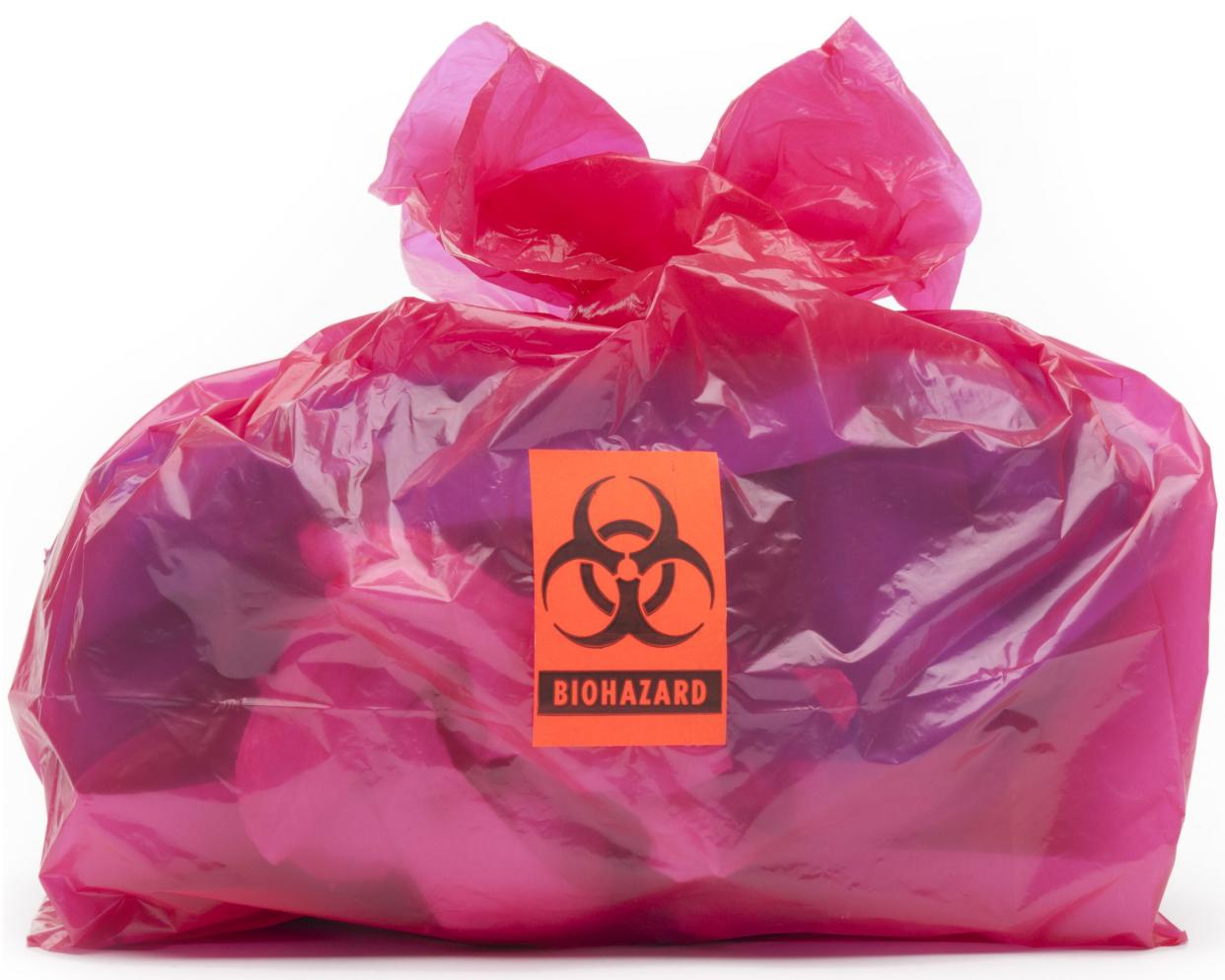 small biohazard bag