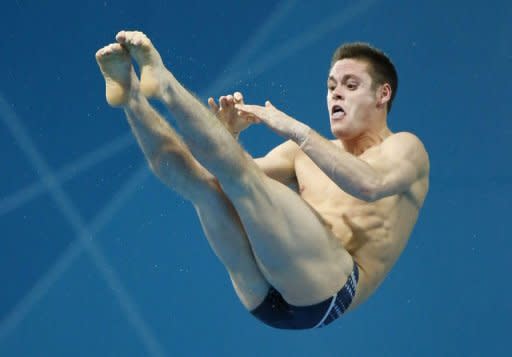 US diver David Boudia competes during the men's 10m platform final at the London 2012 Olympic Games. Boudia became the first American since the great Greg Louganis to win the men's 10m platform gold with a sensational last-dive victory over China's world champion Qiu Bo