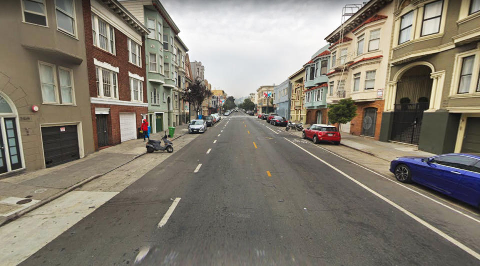 The incident allegedly occurred on 17th Street in San Francisco. Source: Google Maps