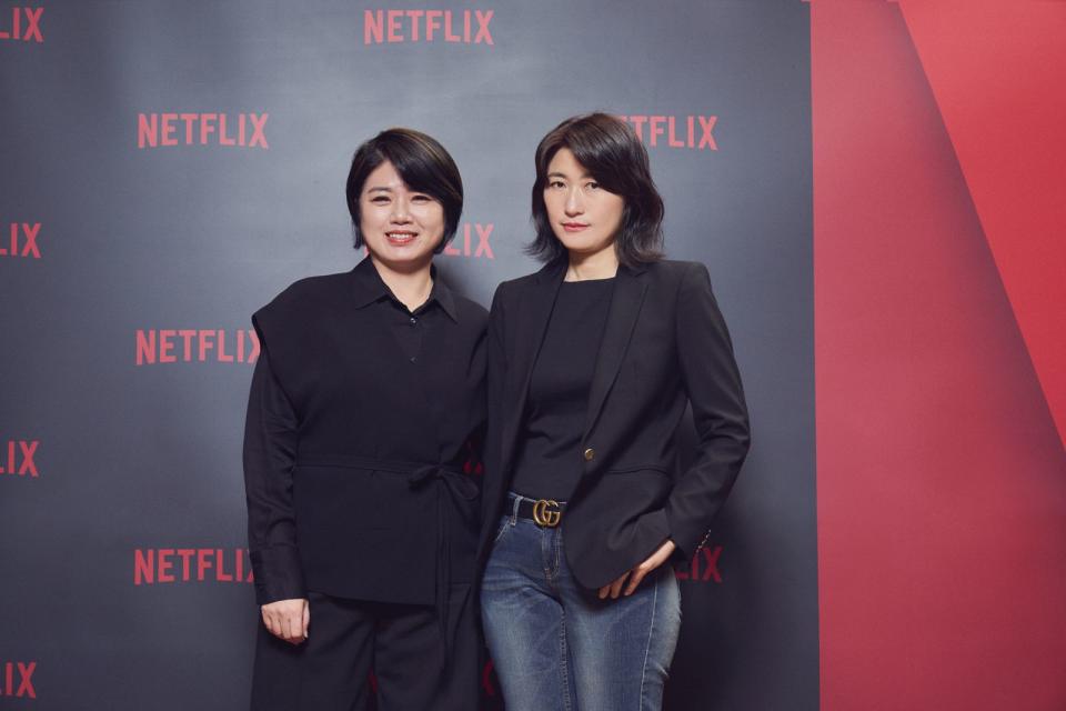 《影后》導演嚴藝文及監製丁長鈺。（Netflix提供）