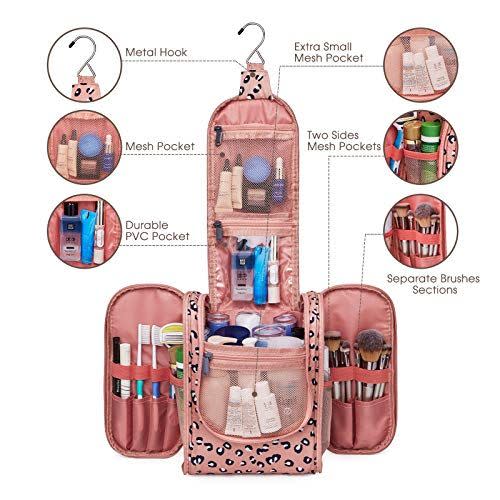 <p><strong>Narwey</strong></p><p>amazon.com</p><p><strong>$15.99</strong></p><p>With more than 10,000 reviews on Amazon and nearly a five-star rating, this bag is chock full of storage. Mesh pockets, dedicated brush sections, side pockets, an S hook for easy hanging, and extra small pockets, this makeup bag is every organizer’s dream. “There is literally so much storage space in this thing. I was expecting to be able to keep a few things in it. I thought it would hold just the things I use on a daily basis. I was so completely wrong. All of my toiletries now live in this little bag. 10/10 do recommend,” one satisfied shopper writes.</p><p><strong>Size: 11.77 x 6.81 x 3.35 inches</strong></p>