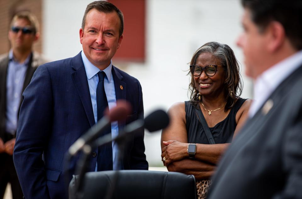 Deputy Governor Andy Manar and State Sen. Doris Turner, D-Springfield