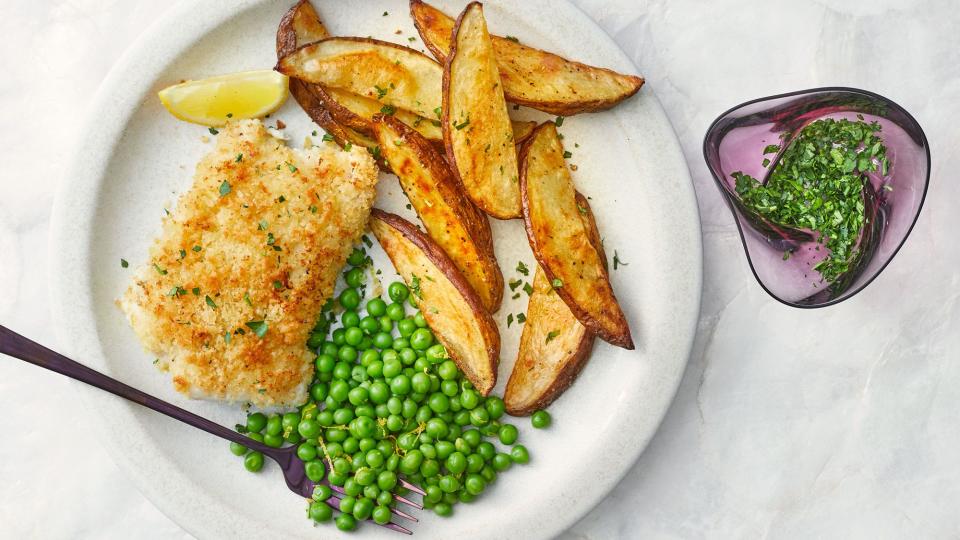 Sheet Pan Fish and Chips