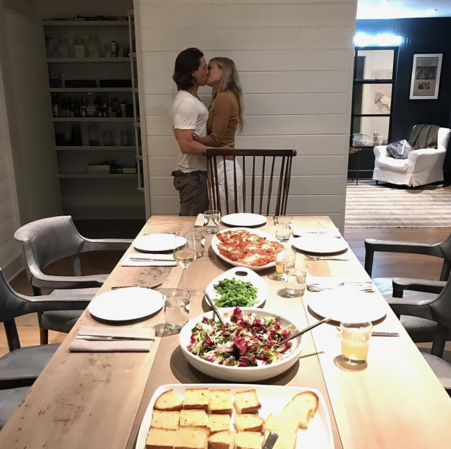 <p>“V-Day dinner last night,” Gwyneth Paltrow’s fiancé wrote, along with this photo, where he is smooching his bride-to-be. “Thanks @jessseinfeld for the recipes. #foodswings” (Photo: <a rel="nofollow noopener" href="https://www.instagram.com/p/BfOJrPYhHvA/?taken-by=bradfalchuk" target="_blank" data-ylk="slk:Brad Falchuk via Instagram;elm:context_link;itc:0;sec:content-canvas" class="link ">Brad Falchuk via Instagram</a>) </p>