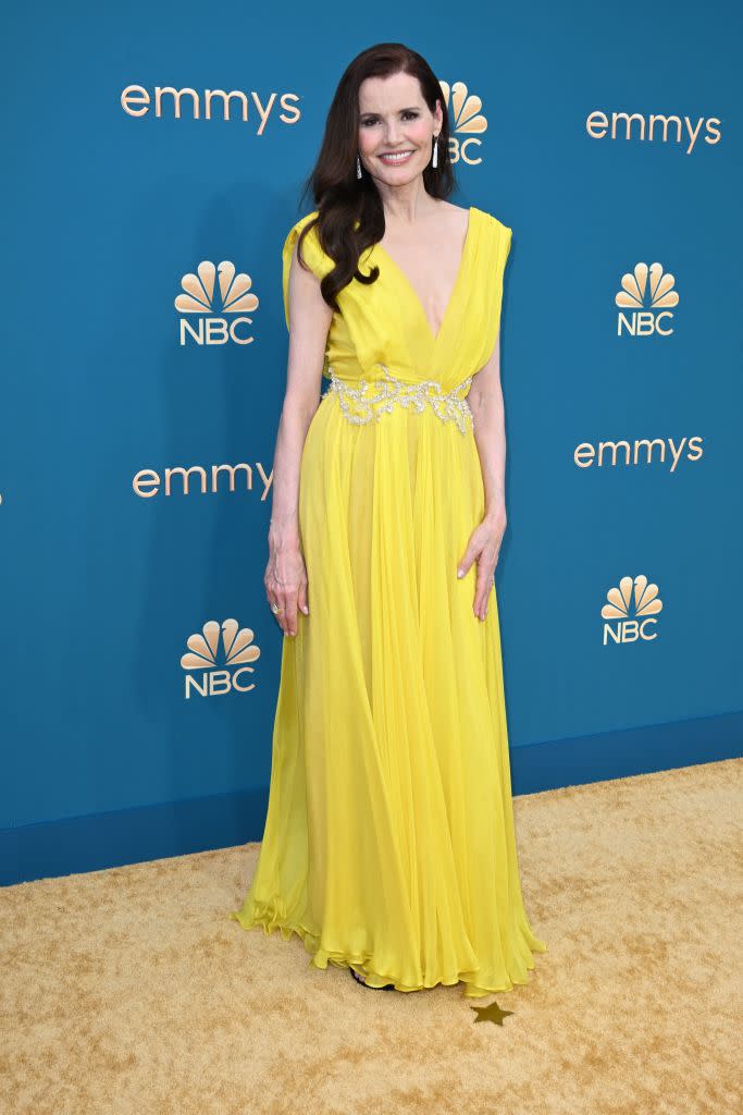 Geena Davis attends the 74th Primetime Emmys on Sept. 12 at the Microsoft Theater in Los Angeles. (Photo: ROBYN BECK/AFP via Getty Images)