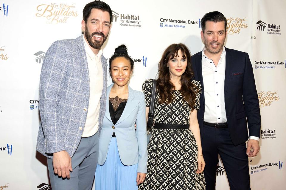 Jonathan Scott, Drew Scott, Zooey Deschanel