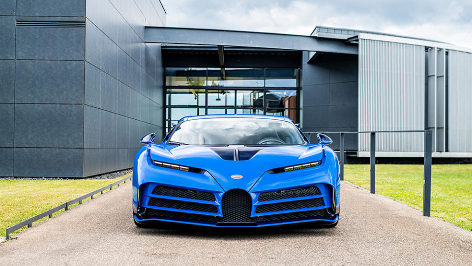 The first Bugatti Centodieci from the front