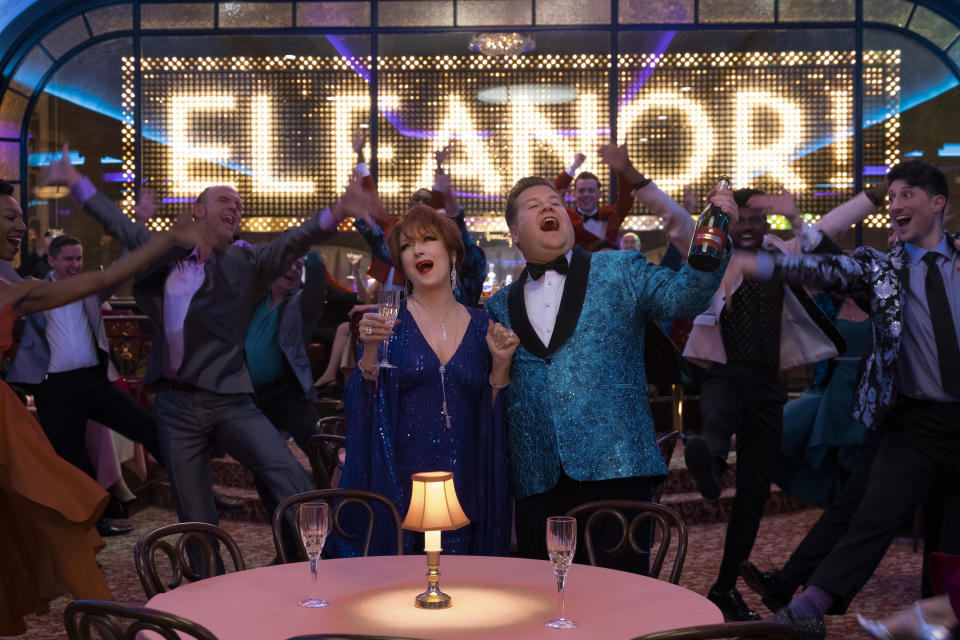 Meryl Streep and James Corden as Dee Dee Allen and Barry Glickman in musical film The Prom on Netflix. (Photo: Netflix)