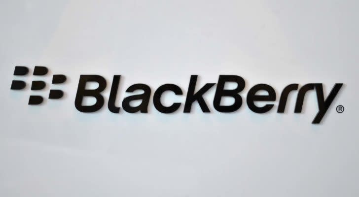 the BlackBerry (BB) logo presented on a white background