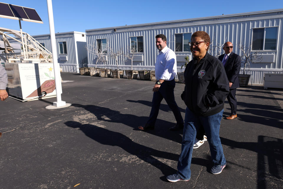 Karen Bass and Jeff Olivet.