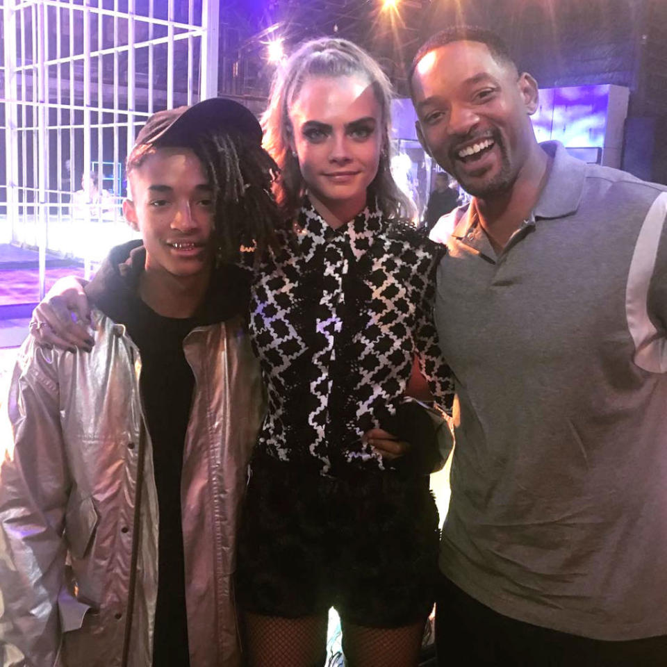 Jaden Smith, Cara Delevingne, and Will Smith