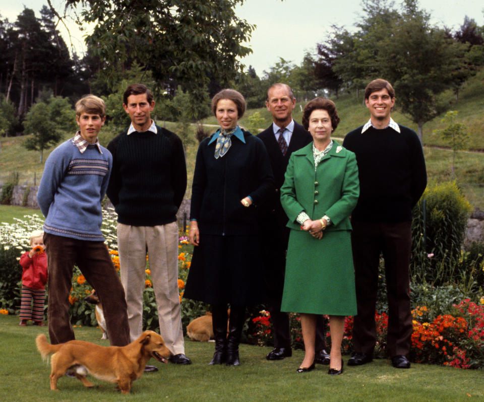 Queen Elizabeth II with the Duke of Edinburgh and their children Prince Edward, Prince Charles, Princess Anne, and Prince Andrew, at Balmoral Prince Philip dies