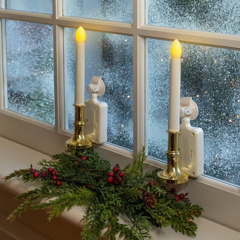 8) Solar-Powered Window Flameless Candles (Set of 4)