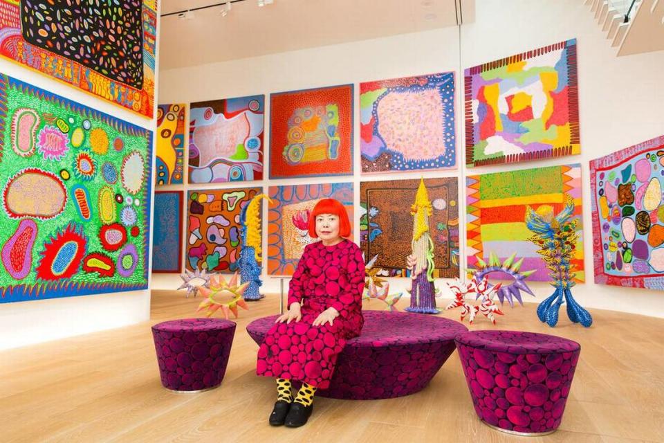 Yayoi Kusama at an exhibition in Tokyo, Japan, in 2016. Courtesy of the Smithsonian.
