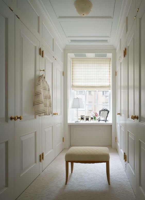 A white, elegant and dreamy dressing room