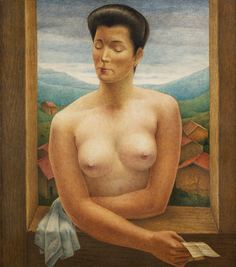 ‘Desnudo (La Carta)’, 1943, de Héctor Poleo (1918-1989), óleo sobre lienzo, 27 5/8 x 23 3/4 pulgadas.