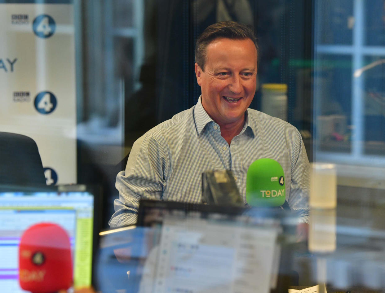 David Cameron on the Today show on Thursday, as part of his promotional; tour for his autobiography.