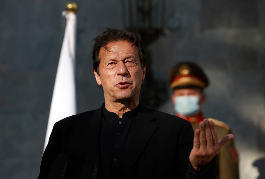 Pakistan prime minister Imran Khan said it was a day of shame for the country  (AP)