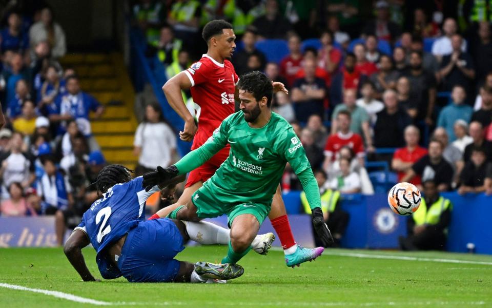 Chelsea's Axel Disasi scores