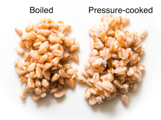 Daniel Gritzer Pearled farro can overcook quickly in a pressure cooker.