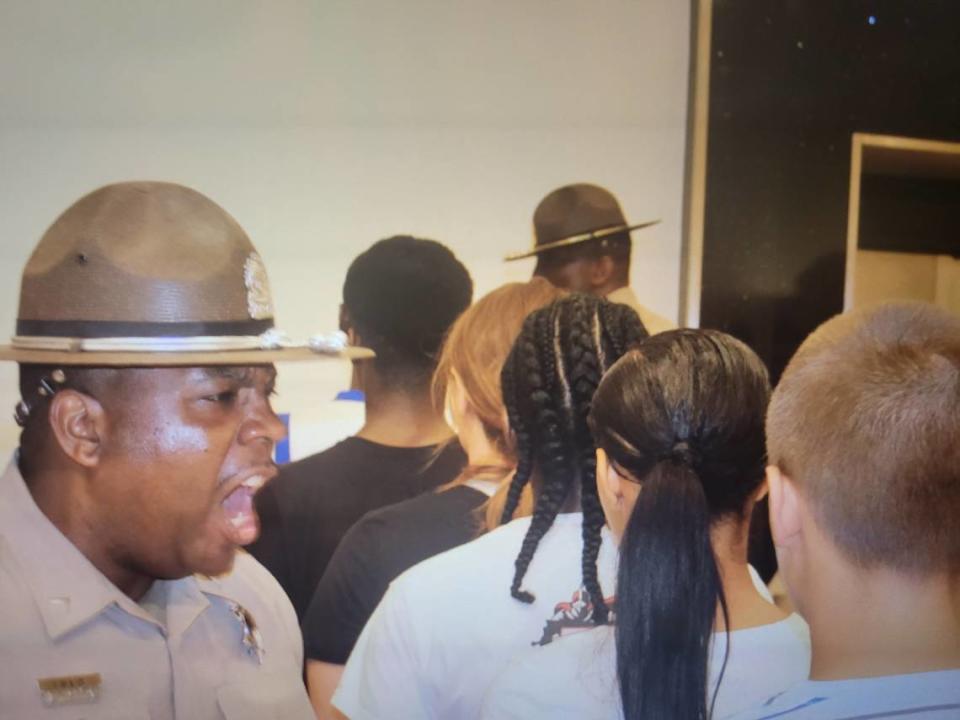 Illinois State Police Sgt. Calvin “Buddy” Dye Jr. addresses cadets at the Team Illinois Youth Police Camp. Dye coordinates and heads up the camp, which will take place Sunday, July 16, through Saturday, July 22, at Principia College in Elsah, Illinois.