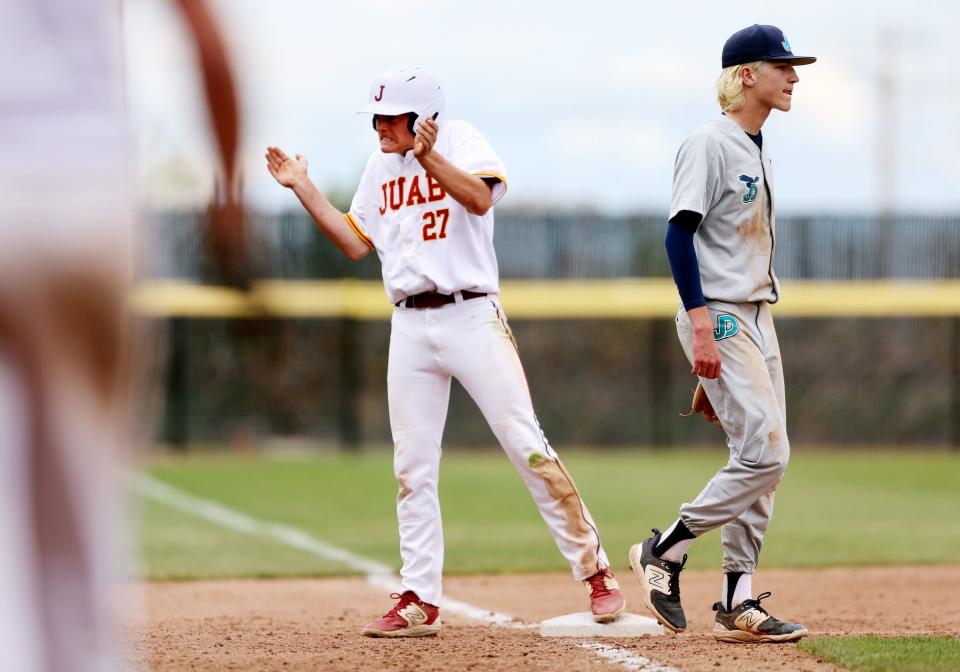 Juab and Juan Diego Catholic High School play for the 3A baseball championship at Kearns High on Saturday, May 13, 2023. Juab won 7-4. | Scott G Winterton, Deseret News