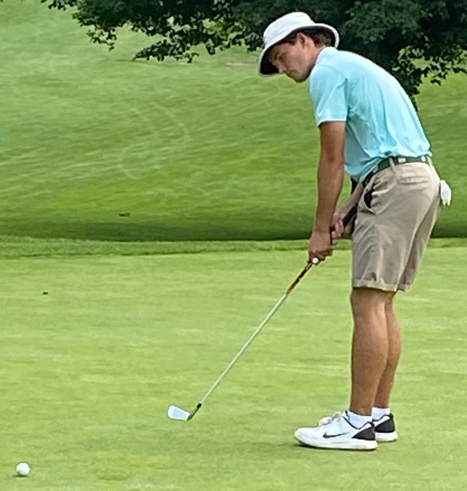 Two-time champion Ben Szklarek, shown in 2021, will attempt to win his third Greater South Bend Men's Metro Golf Championship this month.