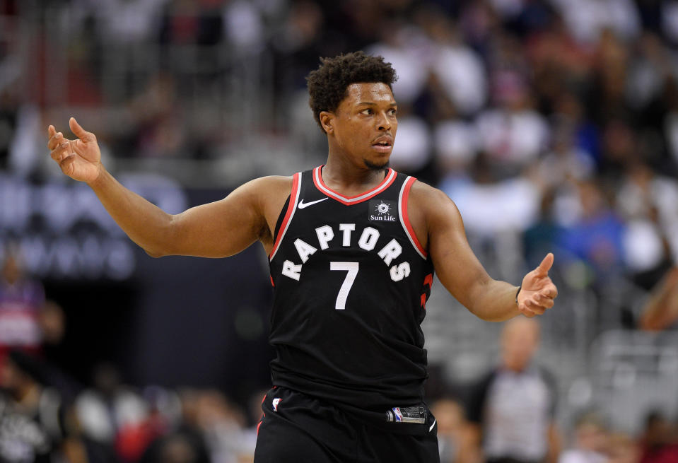 Kyle Lowry may have avoided having conversations with the Raptors in the offseason. (AP Photo/Nick Wass)