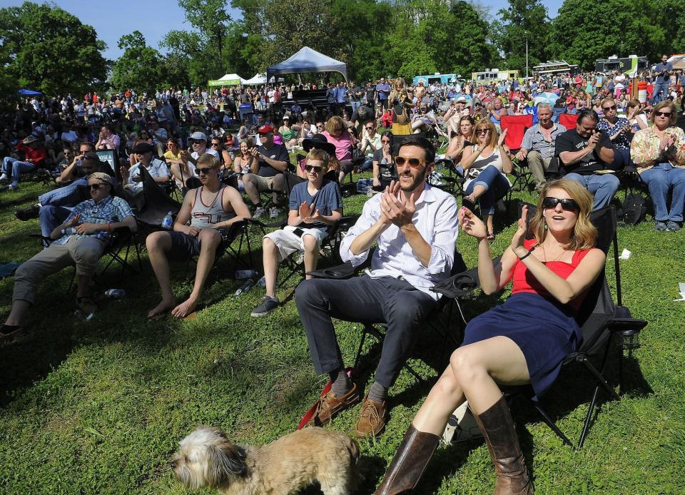 Fans watch Musicians Corner performances at Nashville's Centennial Park