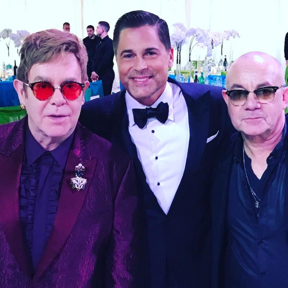 Elton John, Rob Lowe, and Bernie Taupin