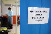 A quarantine area is seen at a cruise ship terminal, following the outbreak of the coronavirus in China, in Port Klang