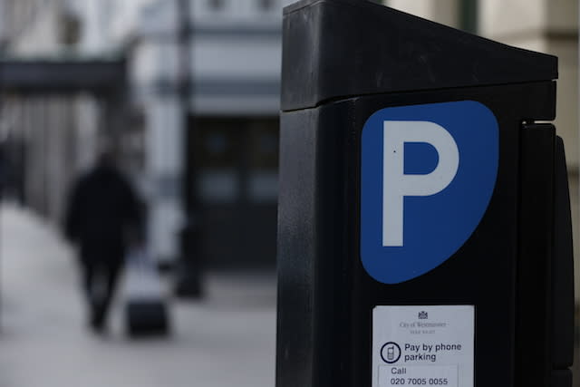 A general view of a City of Westminster parking ticket machine.