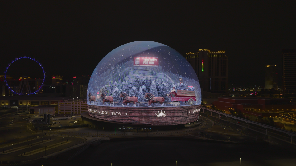 The Las Vegas Sphere will showcase Budweiser.